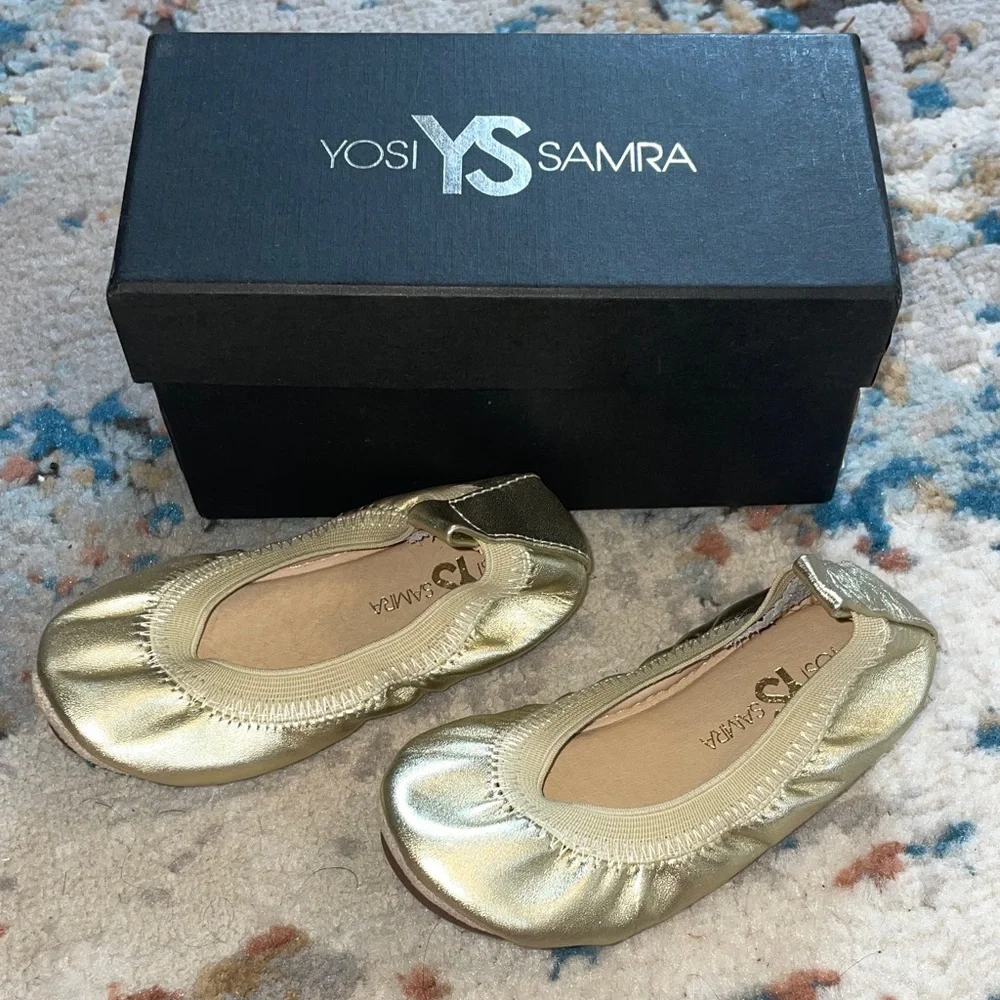 NWT Yosi Samra Gold Shoes